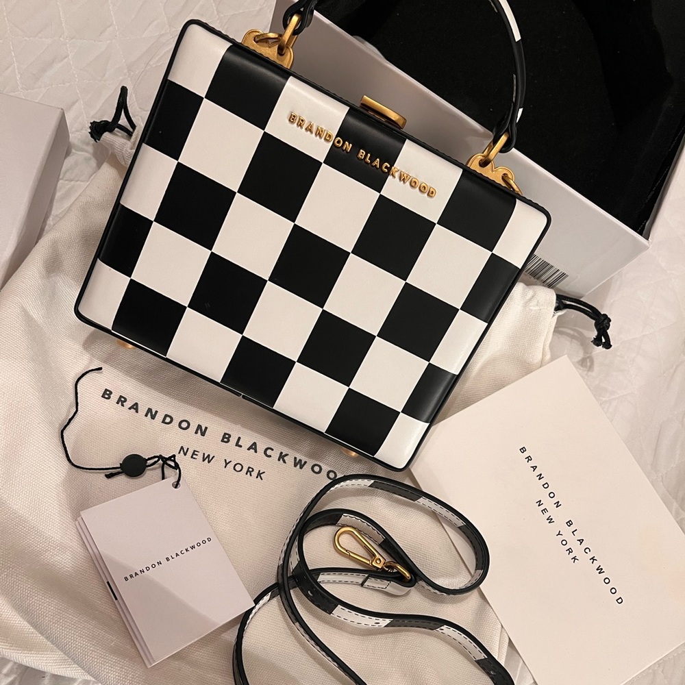 Brandon Blackwood Black and White Checkered Bag - Picture 11 of 16